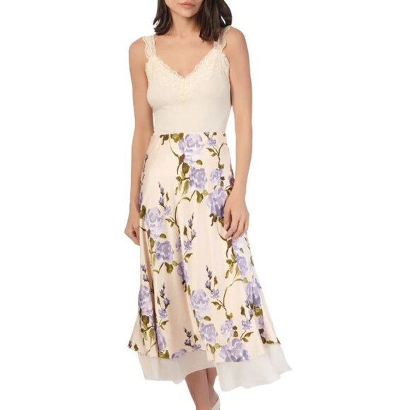 NWT Cami NYC Genoa Silk Charmeuse Midi Skirt Moonflower Floral XS - Picture 16 of 16